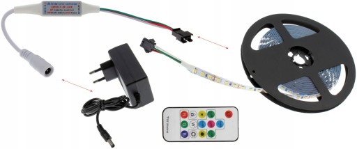 Magic RGB ovládač 3pinový LED ovládač WS2811 Diaľkové ovládanie WS2812