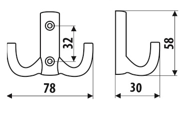 GAMET Vešiak na nábytok WP13-L31 - Matt Black
