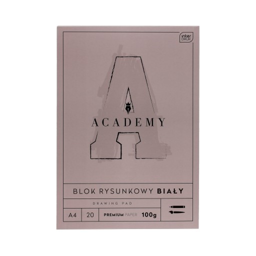 Medzitlačový výkres blok biely A4 20 listov 100g ACADEMY PREMIUM