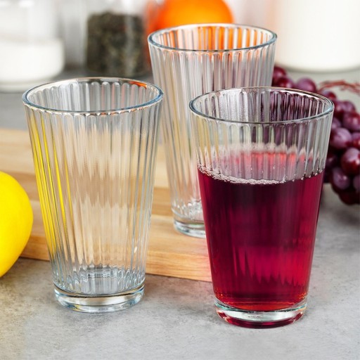 3x poháre DRINK, voda, džús, kompót, sada pohárov na nápoje