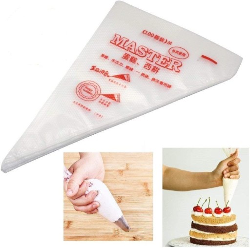 Jednorazové cukrárske vrecká, rukáv 30 cm, 100 ks