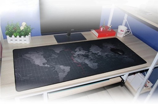 VEĽKÁ PODLOŽKA POD MYŠ 80x30 SVET MAPA KANCELÁRIA