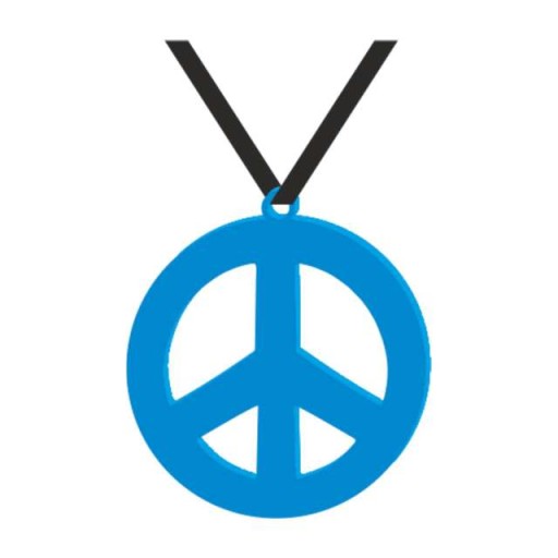 Prívesok NÁHRDELNÍK PACIFIC, modrý, HIPPIES, 60. roky 20. storočia