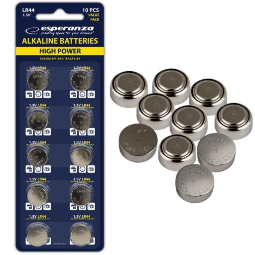 ALKALICKÉ BATÉRIE AG13 G13 LR44 LR1154 A76 V13GA ESPERANZA STRONG 10 KS