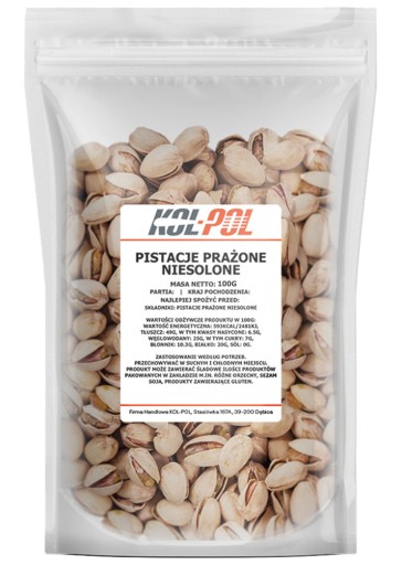 PISTÁCIE PESTOVANÉ NEsolené 100g Prírodné, bez soli