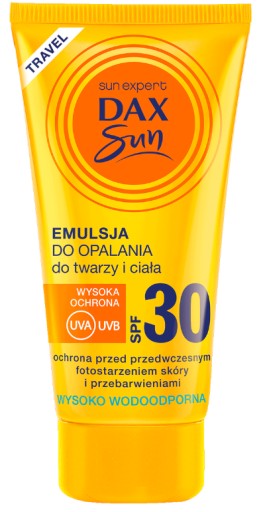 DAX SUN TRAVEL Emulzný opaľovací krém SPF30 50ml