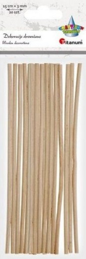 Kreatívne tyčinky okrúhle 15cm Ø3mm Titanum 20 ks
