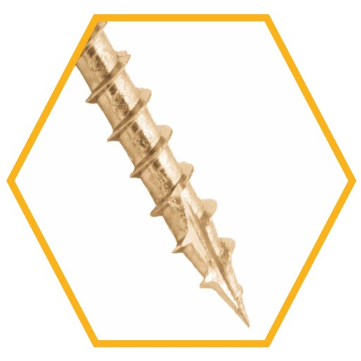 TESÁRSKE SKRUTKY DO DREVA 6x80 TAPERED TORX 100 ks WCS-06080 AZMET