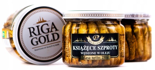 Książęce DIVOKÉ šproty údené v oleji LOTYŠSKO