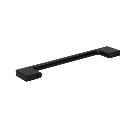 Moderná nábytková úchytka na kuchynské skrinky 128mm, čierny kov + skrutka
