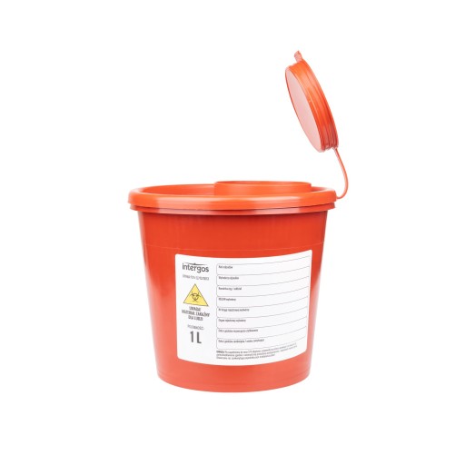 NÁDOBA NA LEKÁRNY ODPAD | 1 liter | Tetovacie štúdio | Na tetovacie ihly