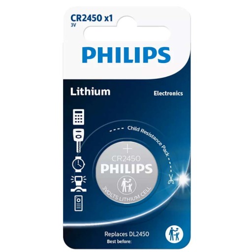 Lítiová batéria Philips CR2450 3V pre Zigbee Tuya