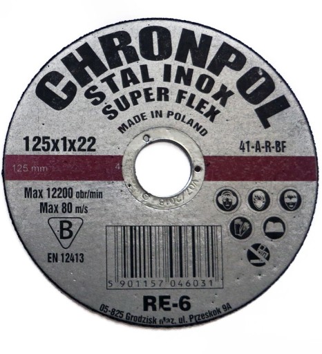 CHRONPOL POLSKA ŠTÍT KOVOVÝ 125x1 2v1 INOX