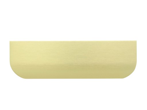 KARTÁČOVANÁ ZLATÁ NÁBYTKOVÁ RÚČKA, POUŽITÁ S HRANOU UA02 128 / 148 MM