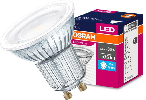 OSRAM LED žiarovka GU10 6,9W=49W 620lm 4000K 120°