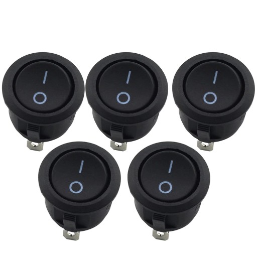 MINI NÁBYTOKOVÝ SPÍNAČ 250V 50Hz 2A Čierny