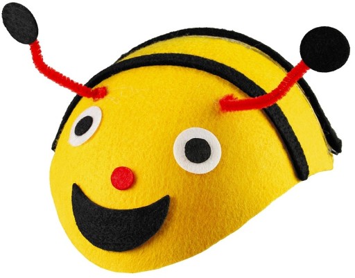 Bee Klobúk BEE Maya Wasp Yellow Black Antennae Meadow Outfit Prom