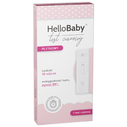 HelloBaby tehotenský test 99% výsledok 3 minúty doštička