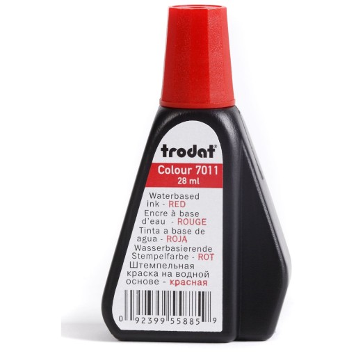 ATRAMENT NA VODNEJ BÁZE PRE PEČIATKY A PEČIATKY 28ML RED TRODAT 7011
