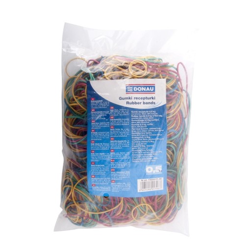 Gumičky DONAU 500g, mix výrazných farieb