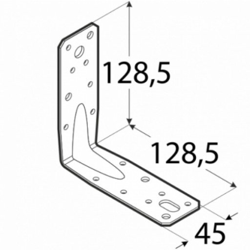TESÁRSKY UHLOVÝ KĹB 128,5X128,5X45 KP9