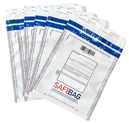 C3 biela bezpečná obálka SafeBag (335x475+35)