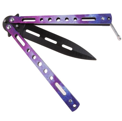 Tréningový nôž TUPÝ BOTTERFLY CS:GO PURPLE N464A