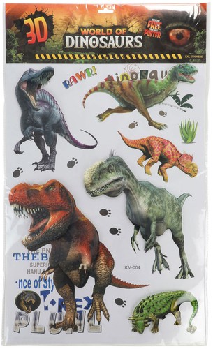 VEĽKÉ XXL NÁLEPKY NA STENU T-REX 3D DINOSAURY