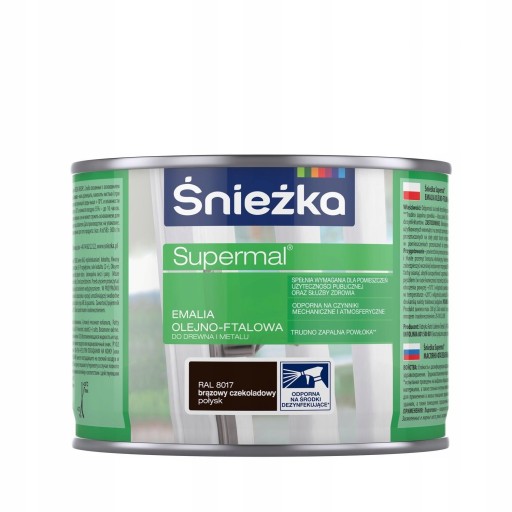 ŚNIEŻKA Olej-ftalát Bronzová kontrola. RAL8017 Poł 0,2L