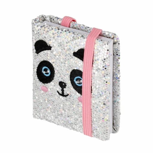 NOTEBOOK SEQUIN NOTEBOOK KEYRING MINI PANDA DIÁR