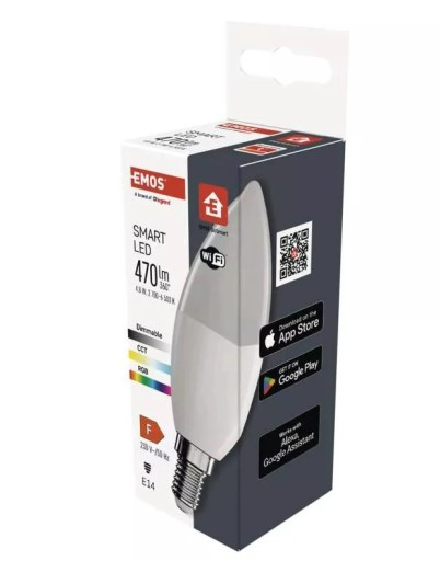 EMOS ZQW322R GoSmart LED sviečková žiarovka/E14/4,8W