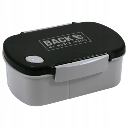 BACK UP LUNCHBOX, šedá a čierna, DERFORM