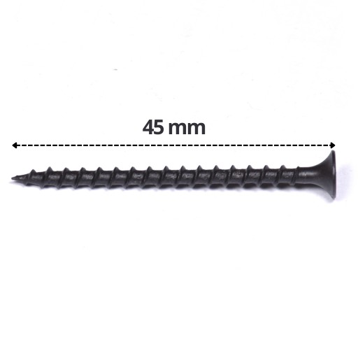 SKRUTKY DO DREVA ČIERNE 45 mm do sadrokartónu - 1 kg