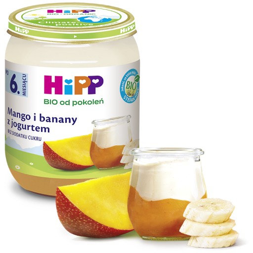 HiPP Mango a banány s bio jogurtom, 160g