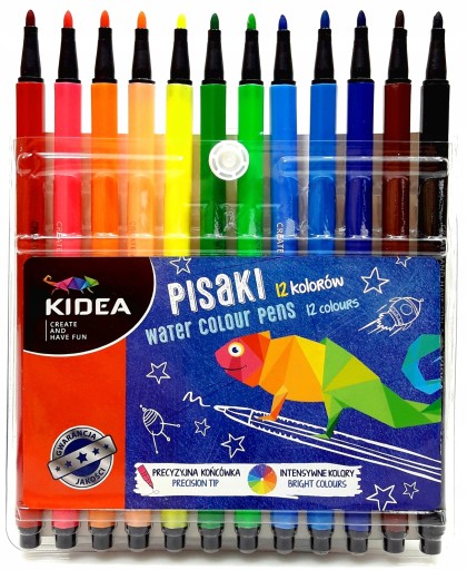 Fixky, fixky, v kufríku, 12 farieb, KIDEA