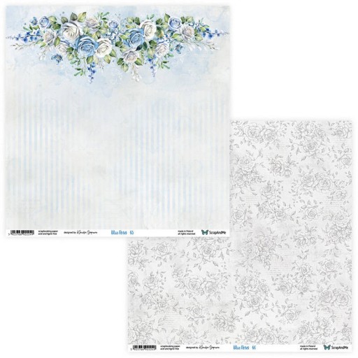 Sada papierov na scrapbooking 30x30 - ScrapAndMe - Blue Roses