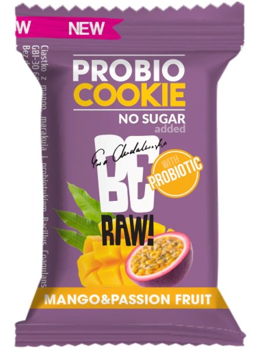 BeRAW Probio Cookie Mango Marakuja 18g Probiotické