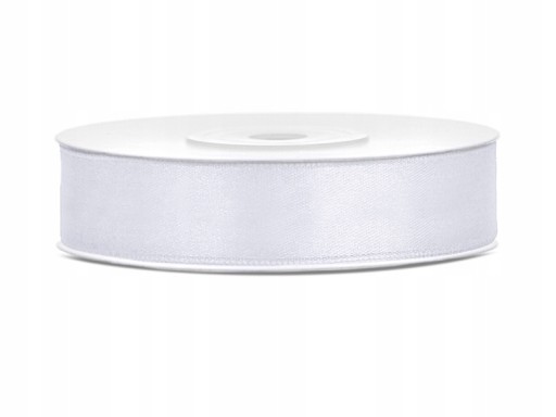 Biela saténová stuha na zdobenie 12mm COMMUNION