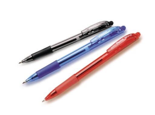 Automatické guľôčkové pero BK417 WOW PENTEL červené OFFICE