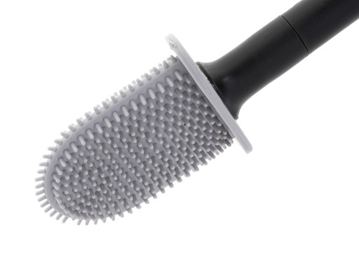 SILIKÓNOVÁ WC KEFA S NÁDOBOU DO KÚPEĽNE ČIERNA