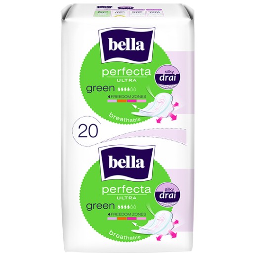 BELLA PERFECTA ULTRA Zelené hygienické vložky 20 ks.