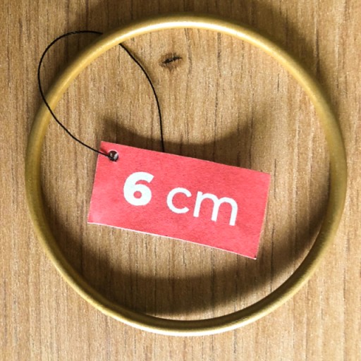 Kovový prsteň, lapač snov, ZLATÝ MATNÝ, 6 cm