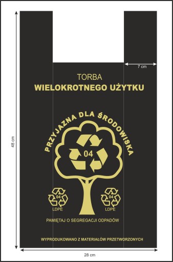 SILNÉ NÁKUPNÉ TAŠKY LDPE x 50
