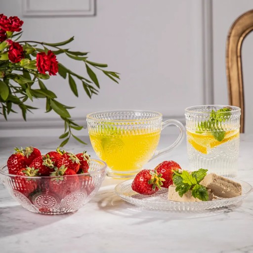 Sklenená šálka na kávu sklenený hrnček Altom Design Daisy 430 ml