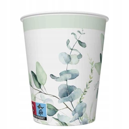 Eukalyptové papierové poháre 8 ks 250 ml