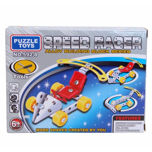 KOVOVÉ STAVEBNÉ BLOKY NA MONTÁŽ 3D PUZZZLE AUTO 3V1