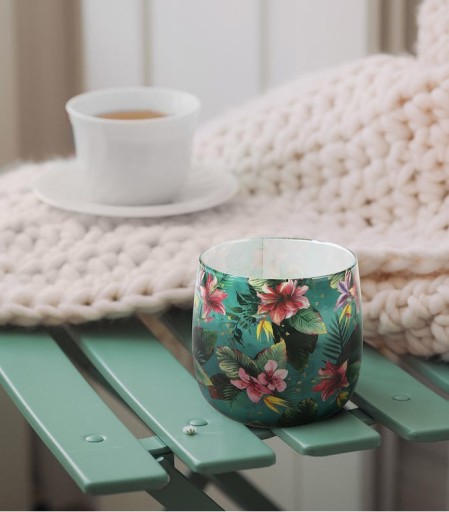 Vonná sviečka v skle BISPOL Aura 20H FLOWER JUNGLE