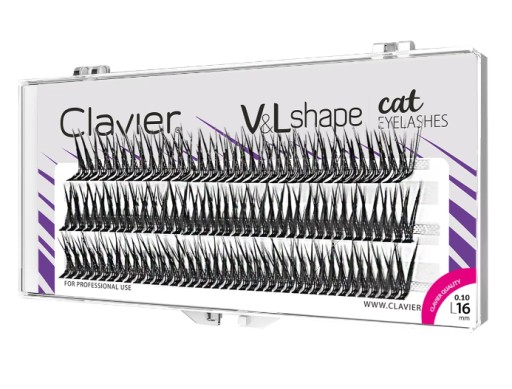 Clavier V&L Shape mačacie mihalnice L curl - 16 mm