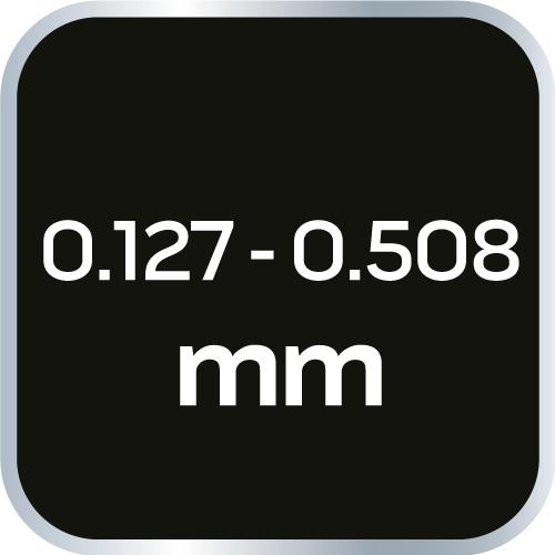 Spáromer 16 zahnutých lopatiek 0,127 - 0,508 mm 65MN/nehrdzavejúca oceľ
