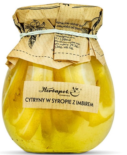 Citróny v sirupe so zázvorom 260g HERBAPOL KRAKÓW